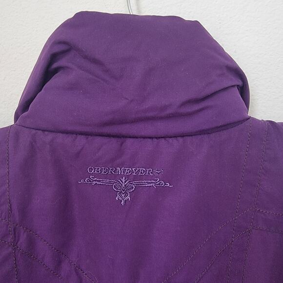 Obermeyer Snow‎ Suit Skiwear Purple Women Sz 10 Hayward Wool Blend Thick Stirrup - Picture 12 of 16